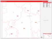Ringgold County, IA Wall Map Zip Code Red Line Style 2022