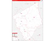 Robertson County, TX Wall Map Zip Code Red Line Style 2022