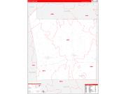 Scott County, MS Wall Map Zip Code Red Line Style 2022
