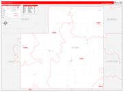 Stark County, IL Wall Map Zip Code Red Line Style 2022