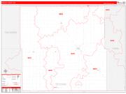 Stevens County, MN Wall Map Zip Code Red Line Style 2022