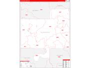 TallahatchieCounty, MS Wall Map Zip Code Red Line Style 2022