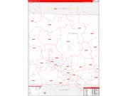 Trumbull County, OH Wall Map Zip Code Red Line Style 2022