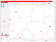 Union County, IA Wall Map Zip Code Red Line Style 2022