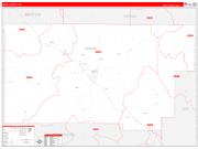 Union County, MS Wall Map Zip Code Red Line Style 2022