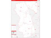 Waller County, TX Wall Map Zip Code Red Line Style 2023