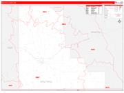 Walthall County, MS Wall Map Zip Code Red Line Style 2022