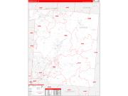 Warren County, OH Wall Map Zip Code Red Line Style 2022
