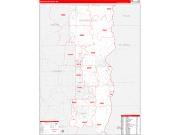 Washington County, MN Wall Map Zip Code Red Line Style 2022