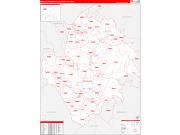 Beckley Metro Area Wall Map Red Line Style 2022