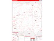 Sharon Metro Area Wall Map Red Line Style 2022