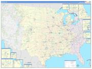 US Central Regional Wall Map Basic Style 2022