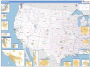 US Western Regional Wall Map Basic Style 2023