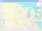 US North Central Regional Wall Map Basic Style 2023