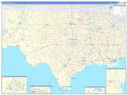 US South Central Regional Wall Map Basic Style 2023