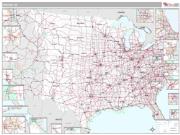 US Central Regional Wall Map Premium Style 2022