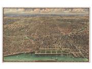 1916 Chicago Antique Wall Map
