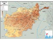 Afghanistan Physical Wall Map