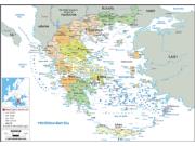 Greece Political Wall Map