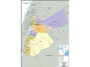 Jordan Political Wall Map