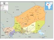 Niger Political Wall Map