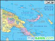 Papua/New Guinea Political Wall Map