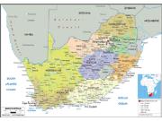 South Africa Political Wall Map