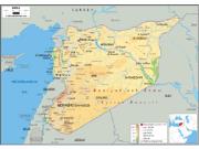 Syria Physical Wall Map