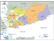 Yemen Political Wall Map