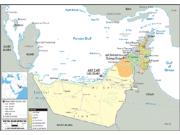 United Arab Emirates Political Wall Map