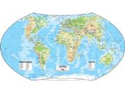 World Physical Wall Map - Hammer Projection