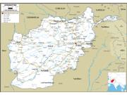Afghanistan Road Wall Map
