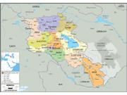 Armenia Political Wall Map