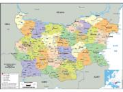Bulgaria Political Wall Map