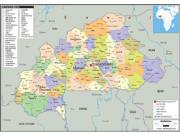 Burkina Faso Political Wall Map