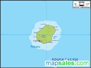 Nauru Physical Wall Map