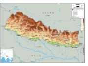 Nepal Physical Wall Map