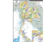 Thailand Political Wall Map