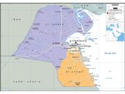 Kuwait Political Wall Map