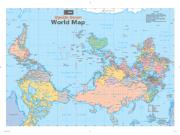 Upside Down World Wall Map from Hema Maps