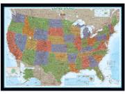 Us Political Wall Map (Bright Colored)