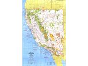 California and Nevada 1974 Wall Map