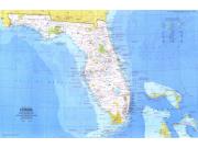 Florida 1973 Wall Map