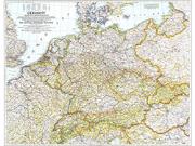 Germany and its Approaches 1944 Wall Map