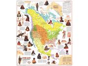 Indians of North America 1972 Wall Map