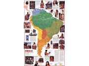 Indians of South America 1982 Wall Map