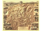 Mountains of New Hampshire Wall Map