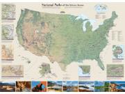 National Parks of The United States Wall Map from National Geographic