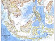 Southeast Asia 1968 Wall Map