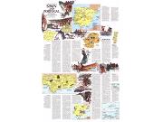 Travelers Spain and Portugal 1984 Wall Map